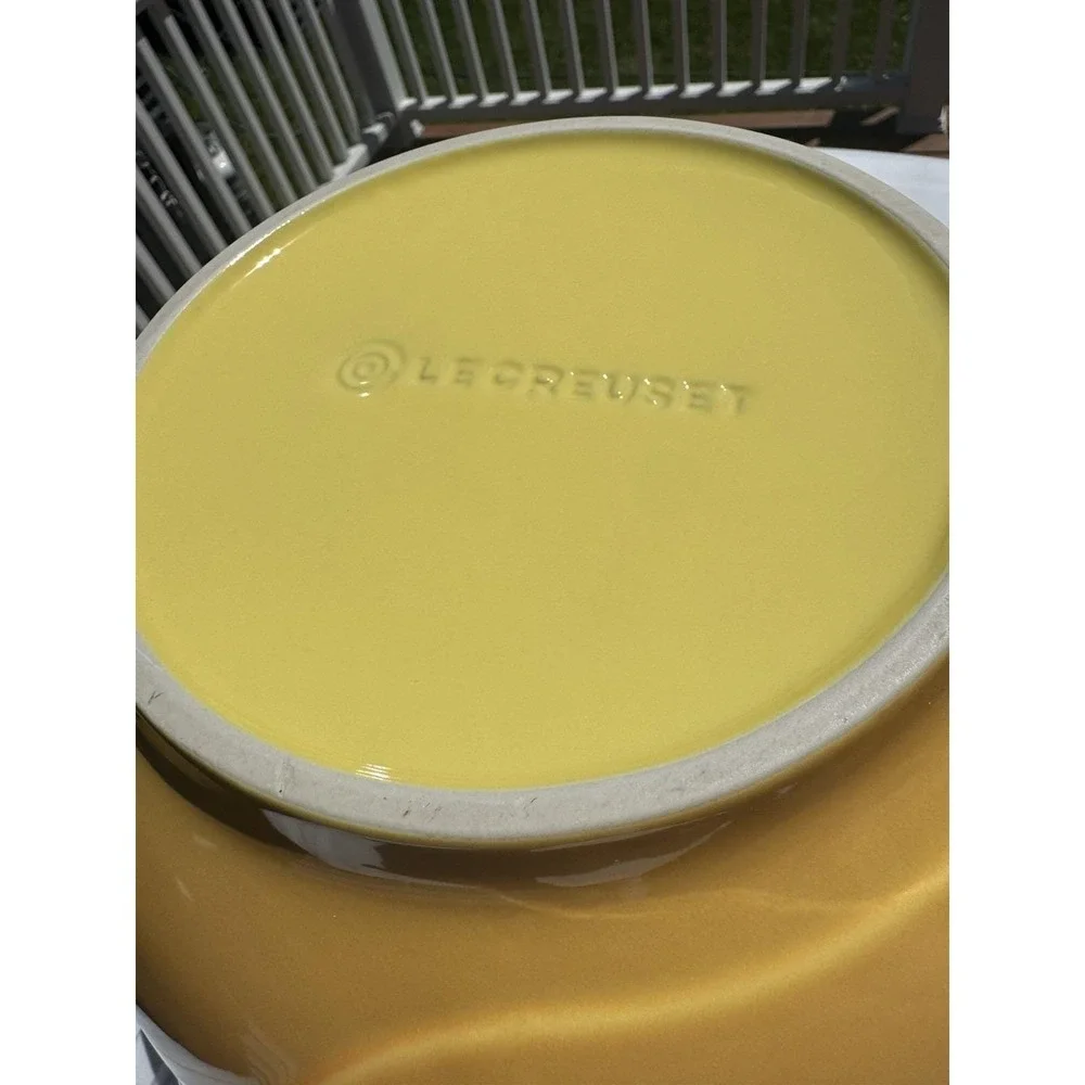 Le Creuset XL Mixing Bowl 4.4L 4.6 Qt Yellow Soleil Gradient RETIRED 12